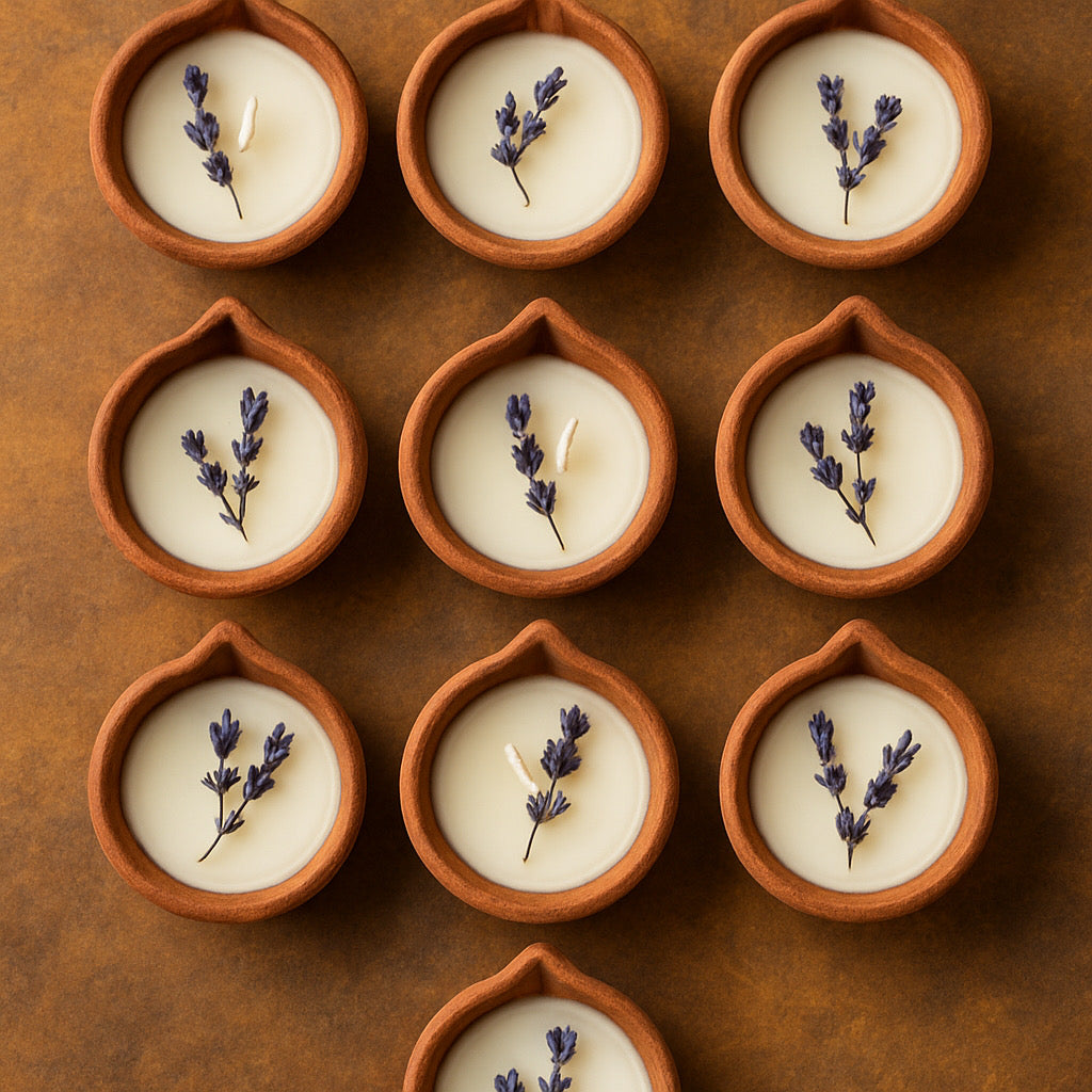 “10 Scented Clay Diyas: Illuminate Your Celebrations with Fragrance and Elegance”