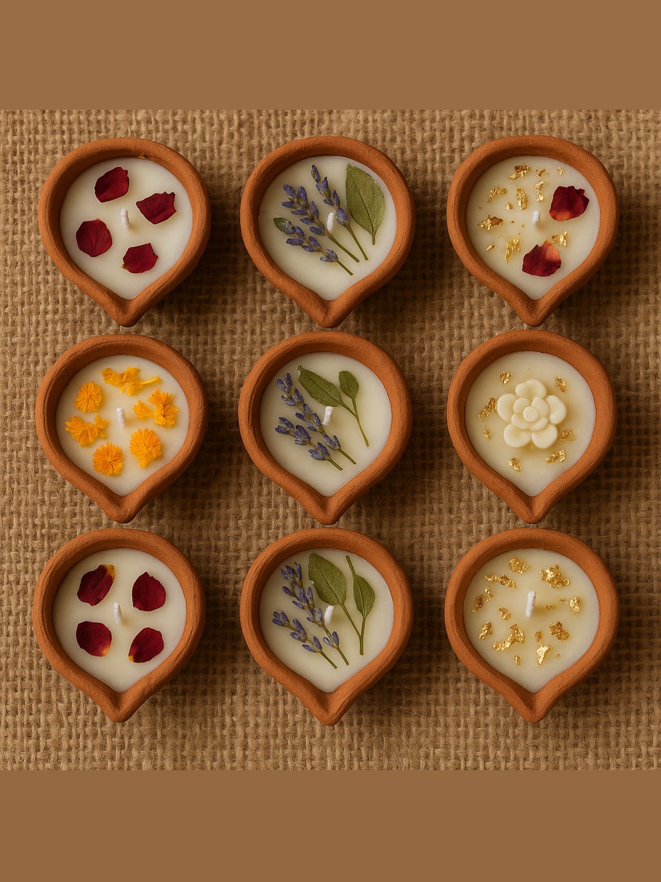 “10 Scented Clay Diyas: Illuminate Your Celebrations with Fragrance and Elegance”